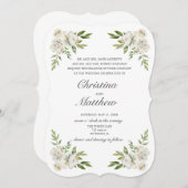 Antiker Garten Vintage Blume Hochzeit Einladung (Vorne/Hinten)