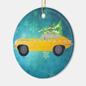 Antiker Gelber Wagen Keramik Ornament (Links)