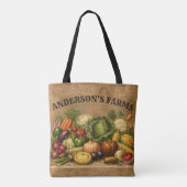 Antiker Gemüsegarten auf dem Bauernhof Tasche (Rückseite)