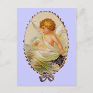 Antiker gerahmter Cherub Postkarte