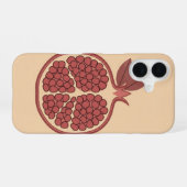 Antiker geschnittener Granatapfel iPhone 16 Hülle (Rückseite (Horizontal))