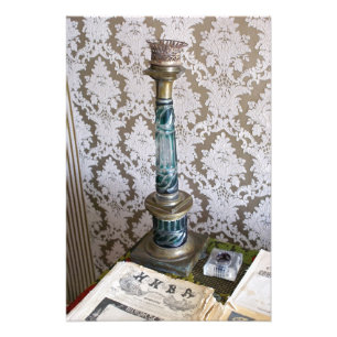 Antiker Glas-Kerzenhalter Fotodruck