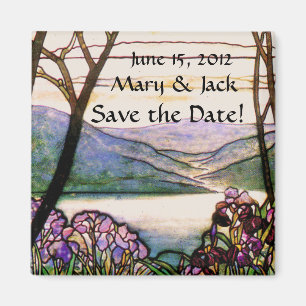 Antiker Glasmalerei Save-the-Date-Magnet Magnet