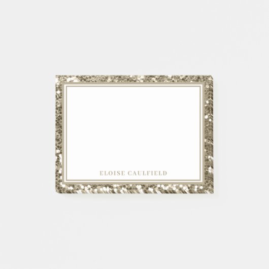 Antiker Glitzer Bridesmaid Name Gefallen Post-it Klebezettel (Vorderseite)