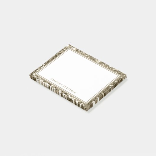 Antiker Glitzer Bridesmaid Name Gefallen Post-it Klebezettel (angewinkelt)