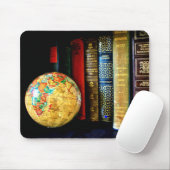 Antiker Globus und Bücher Mousepad (Mit Mouse)