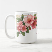 Antiker Gold-Rosa-Blumenrahmen Kaffeetasse (Links)