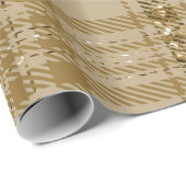 Antiker GoldGlitzer Plaid-01 Geschenkpapier (Rolleneckpunkt)