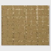 Antiker GoldGlitzer Plaid-02 Geschenkpapier (Flach)