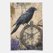 Antiker gotischer Rabe Geschirrtuch (Vertikal)