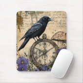 Antiker gotischer Rabe Mousepad (Mit Mouse)