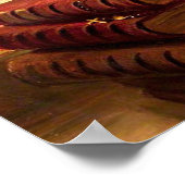 Antiker gotischer Raben auf antiken mittelalterlic Poster (Ecke)