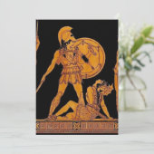 Antiker Gott und Göttliche Frieze - Griechenland Einladung (Stehend Vorderseite)