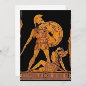 Antiker Gott und Göttliche Frieze - Griechenland Einladung (Vorne/Hinten)