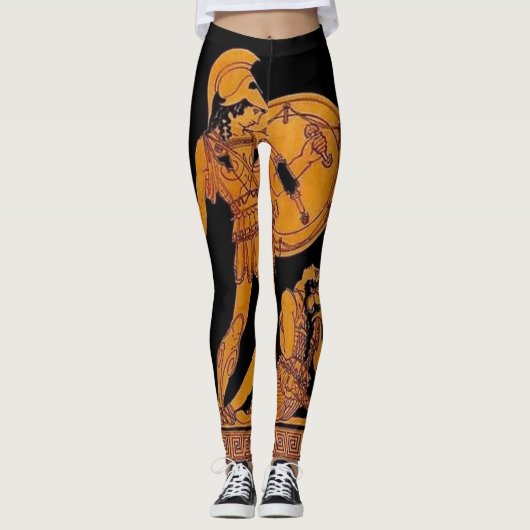 Antiker Gott und Göttliche Frieze - Griechenland Leggings (Vorderseite)