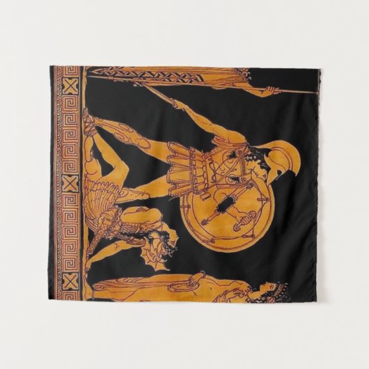 Antiker Gott und Göttliche Frieze - Griechenland Wandteppich (Vorderseite (Horizontal))