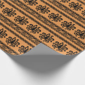 Antiker griechischer Oktopus, Wellenmuster Geschenkpapier (Ecke)