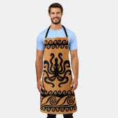 Antiker griechischer Oktopus, Wellenmuster Schürze (Getragen)