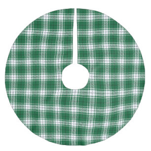 Antiker grüner, schwarzer und weißer rustikaler Ta Polyester Weihnachtsbaumdecke