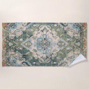 Antiker grüner Teppich Strandtuch