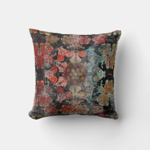 Antiker Grunge Vintage Alter Handgefertigter Wollt Kissen