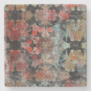 Antiker Grunge Vintage Alter Handgefertigter Wollt Steinuntersetzer