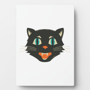 Antiker Halloween-Kater Fotoplatte
