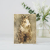 Antiker Hase Postkarte (Stehend Vorderseite)