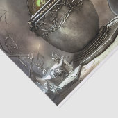 Antiker Hexenkessel mit Sprengfeuer Seidenpapier (Ausschnitt)