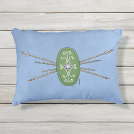 Antiker Himmelsschild und Speere Kissen Für Draußen