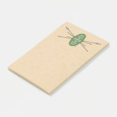 Antiker Himmelsschild und Speere Post-it Klebezettel (angewinkelt)
