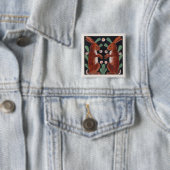 Antiker Holzland-Hase-Frühlingsblumenschmuck Button (Beispiel)