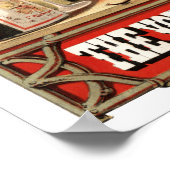 Antiker Hund mit Monocle Poster (Ecke)