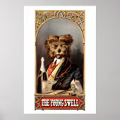 Antiker Hund mit Monocle Poster (Vorne)
