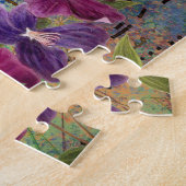 Antiker Illustrierter Pfau & Blume Grunge Puzzle (Seite)