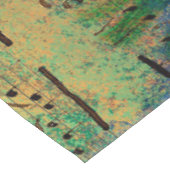 Antiker Illustrierter Pfau & Blume Grunge Tischdecke (Schrägansicht)