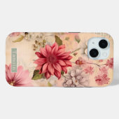 Antiker Individuelle Name Scrapbook Collage Pink Case-Mate iPhone Hülle (Rückseite (Horizontal))