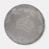 Antiker irischer Damast mit Royal Crown Magnet (Vorne)