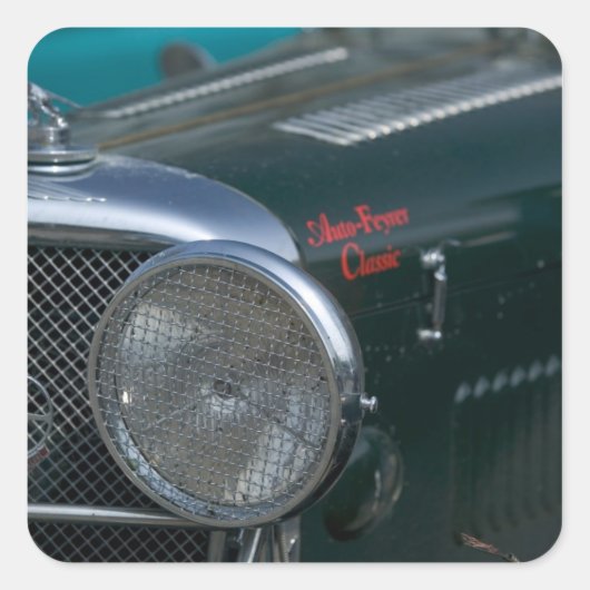 antiker Jaguar Quadratischer Aufkleber (Vorderseite)