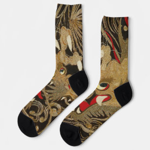 Antiker Japanischer Drache Socken