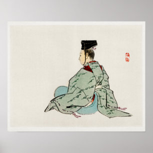 Antiker japanischer Kaiser von Kōno Bairei (1844-1 Poster