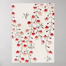 Antiker japanischer Sakura Cherry Blossom Woodbloc Poster