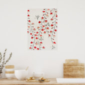 Antiker japanischer Sakura Cherry Blossom Woodbloc Poster (Küche)