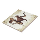 Antiker Kaffee Fliese (Seite)