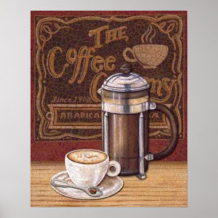 Antiker Kaffee Poster