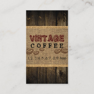Antiker Kaffee Visitenkarte