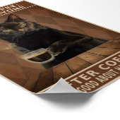Antiker Kaffeekatze Poster (Ecke)