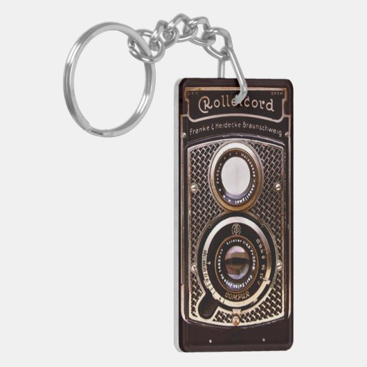 Antiker Kamera rolleicord Kunst-Deko Schlüsselanhänger (Vorderseite links)