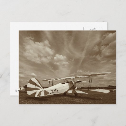 Antiker Kampfflugzeug-Biplane-Dreamer Postkarte (Vorne/Hinten)