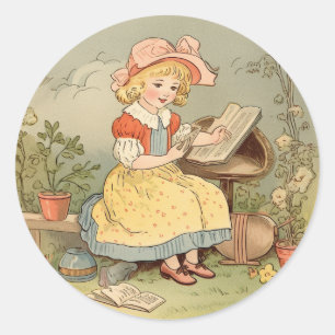 Antiker Kinderreim-Märchen-Sticker Runder Aufkleber
